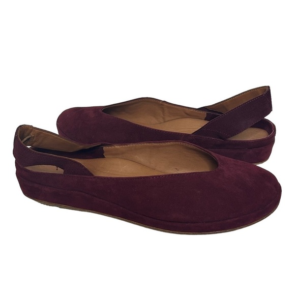 L’AmourDesPieds Cypris Maroon Suede Ballet Flats - Picture 4 of 16